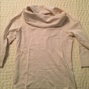 Ann Taylor silk cowl neck -cream